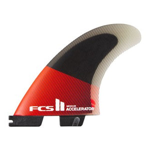 FCS II Accelerator PC Red/Black Tri Fins - Medium